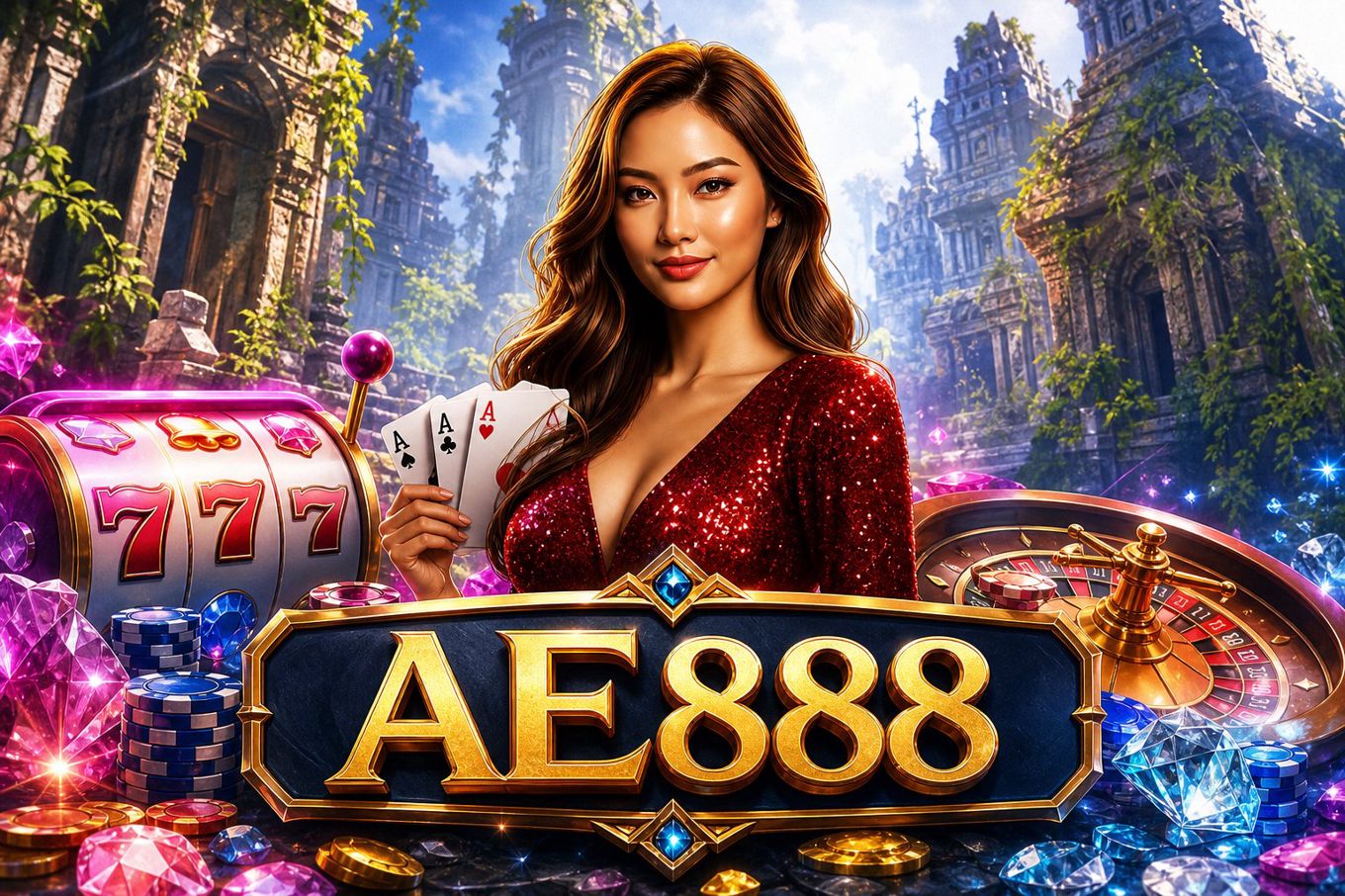 Ảnh bìa tựa game slot Sweet Bonanza 1000 với tông màu kẹo ngọt trên nền giao diện AE888